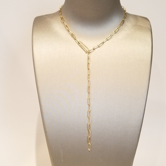 NEW Dainty Paper Clip Chain Necklace Choker - Picture 6 of 8